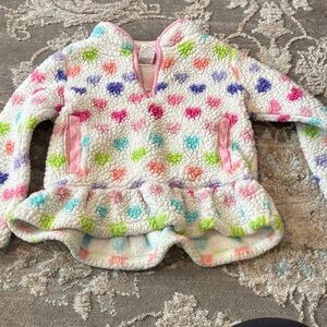 Gymboree Colorful Sherpa Jacket with Pink Trim